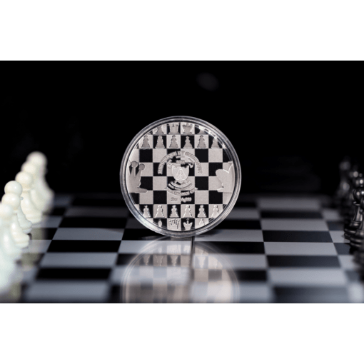 2024年 (新品) カメルーン「国際チェス」純銀 2オンス アンティーク 銀貨 - 画像 (5)