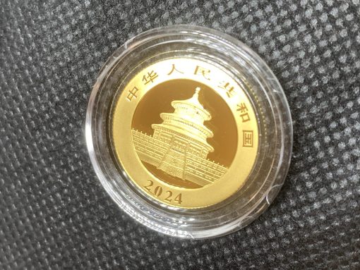 2024年 (新品) 中国「パンダ」純金 8グラム 金貨 #10716 - 画像 (4)