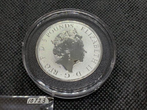 2021年 (新品) イギリス「クィーンズ ビースト・コンプリーター」純銀 2オンス 銀貨 #10723 - 画像 (2)