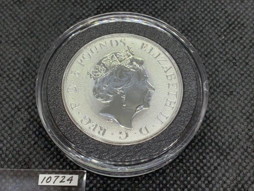 2021 (New) Great Britain Queens Beast Completer £5 Silver 2 oz Coin #10724 - Image 2