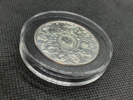 2021年 (新品) イギリス「クィーンズ ビースト・コンプリーター」純銀 2オンス 銀貨 #10727 - 画像 (3)