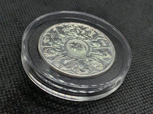 2021年 (新品) イギリス「クィーンズ ビースト・コンプリーター」純銀 2オンス 銀貨 #10729 - 画像 (3)