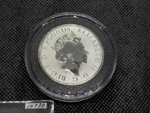 2021年 (新品) イギリス「クィーンズ ビースト・コンプリーター」純銀 2オンス 銀貨 #10730 - 画像 (2)