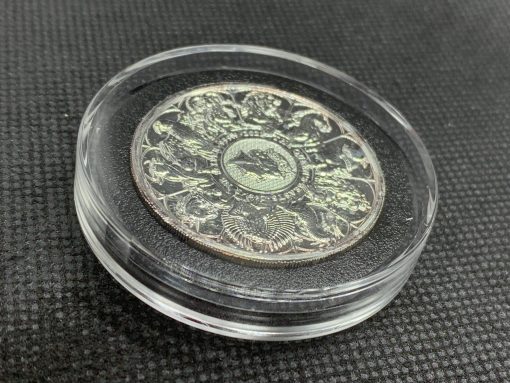 2021年 (新品) イギリス「クィーンズ ビースト・コンプリーター」純銀 2オンス 銀貨 #10732 - 画像 (3)