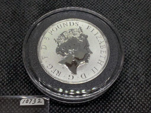 2021年 (新品) イギリス「クィーンズ ビースト・コンプリーター」純銀 2オンス 銀貨 #10732 - 画像 (2)
