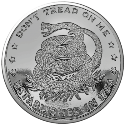 (New) USA Don't Tread On Me Silver 1 oz Round