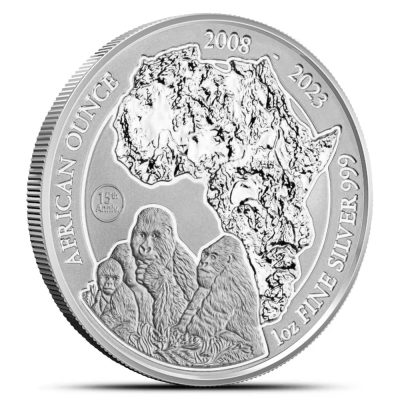 2023 (New) Rwanda Mountain Gorilla Silver 1 oz Coin