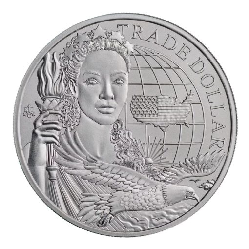 2023 (New) St. Helena Modern United States Trade Dollar Silver 1 oz Coin