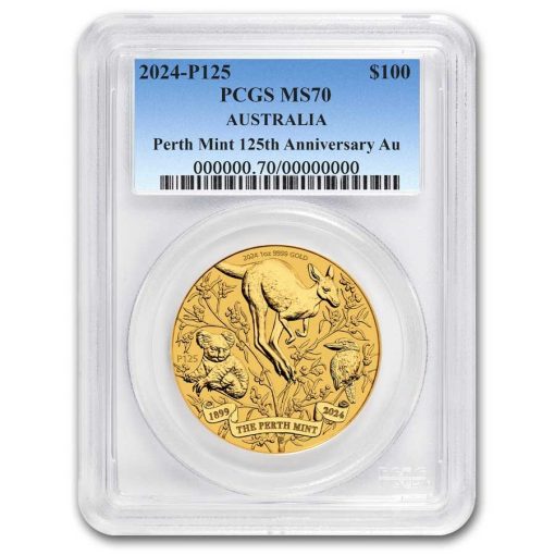 2024 (New) Australian The Perth Mint 125th Anniversary Gold 1 oz Coin PCGS MS70
