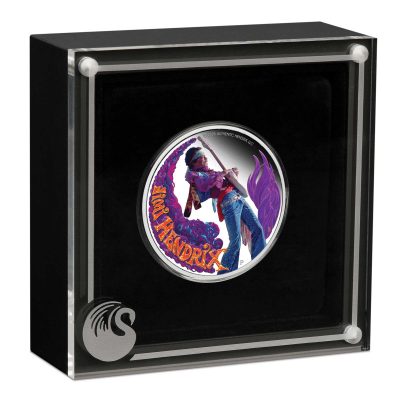 2025 (New) Tuvalu Jimi Hendrix Silver 1 oz Color Proof Coin