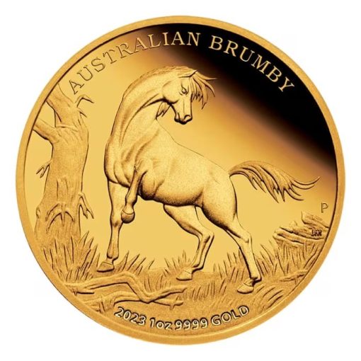2023年 (新品) オーストラリア「ブランビー・馬」純金 1オンス プルーフ 金貨 - 画像 (2)