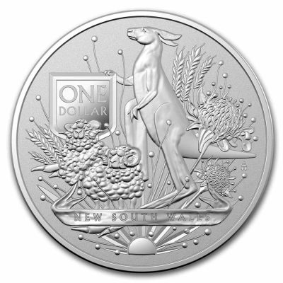 2022 (New) Australian Coat of Arms New South Wales Silver 1 oz Coin