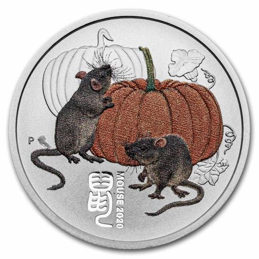 2020 (New) Australia Lunar Year of the Mouse Special Release Silver 1/4 oz Color Coin