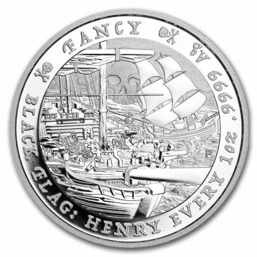 2023年 (新品) ツバル「ブラックフラッグ・ファンシー号」純銀 1オンス 銀貨