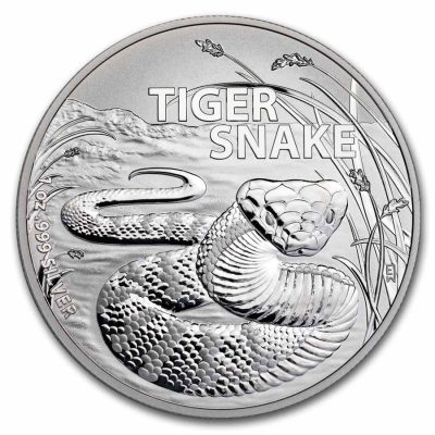 2024 (New) Australia's Most Dangerous Tiger Snake Silver 1 oz Coin