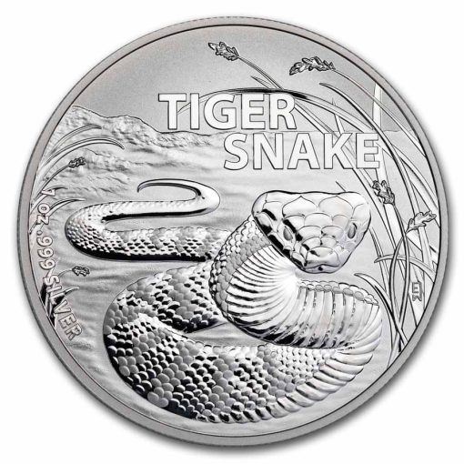 2024年 (新品) オーストラリア「危険生物・タイガースネーク」純銀 1オンス 銀貨
