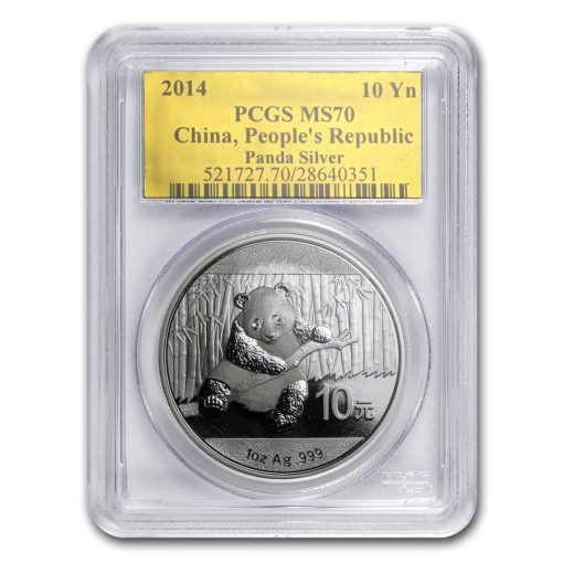 2014 (New) Chinese Panda in Capsule 1 oz Silver Coin MS70 (Random Label) - Image 2