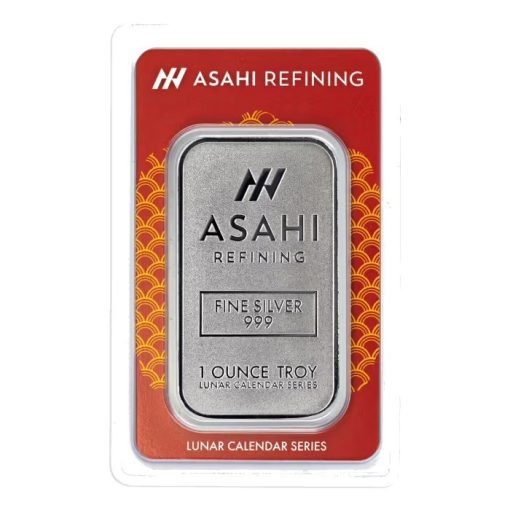 2025年 (新品) アメリカ「ASAHI アサヒ・干支 十二支・巳年 蛇年」純銀 1オンス バー - 画像 (2)
