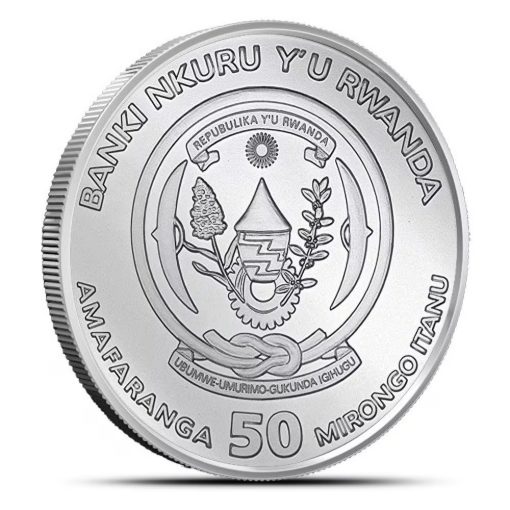2023 (New) Rwanda Mountain Gorilla Silver 1 oz Coin - Image 2