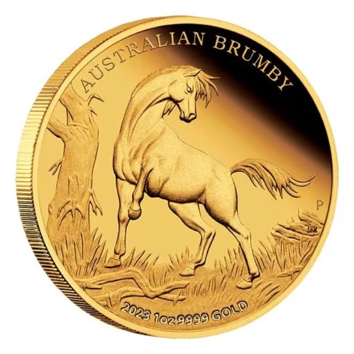 2023年 (新品) オーストラリア「ブランビー・馬」純金 1オンス プルーフ 金貨 - 画像 (4)