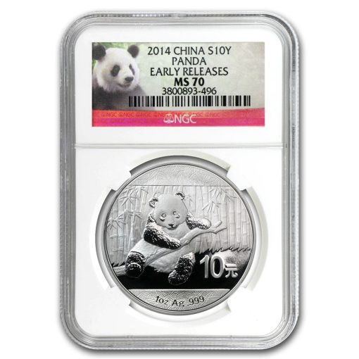 2014 (New) Chinese Panda in Capsule 1 oz Silver Coin MS70 (Random Label) - Image 4