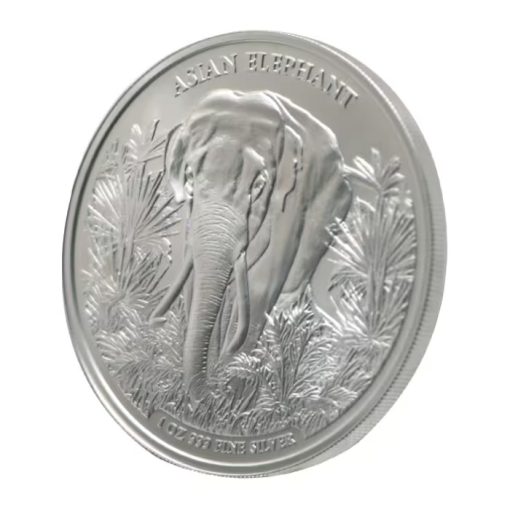 2023年 (新品) カンボジア「アジア ビッグファイブ・アジアゾウ」純銀 1オンス 銀貨 - 画像 (4)
