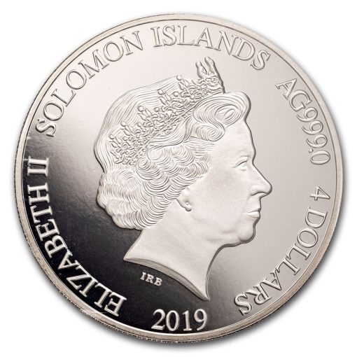 2019年 (新品) ソロモン諸島「自由の女神」純銀 1.5オンス プルーフ 銀貨 - 画像 (4)