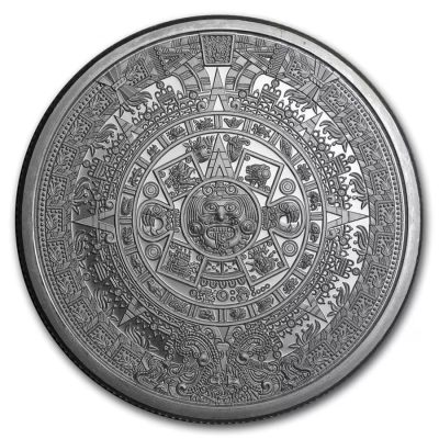 (New) USA Aztec Calendar Silver 2 oz Round