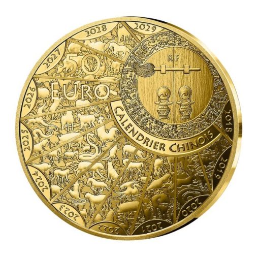 2025 (New) France Lunar Year of the Snake Gold 1/4 oz Proof Coin - Image 2