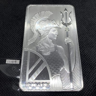 (新品) イギリス「ブリタニア」純銀 10オンス バー #11104